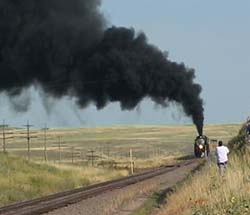 3967 (3985) departing Terry Ranch - July 2003.